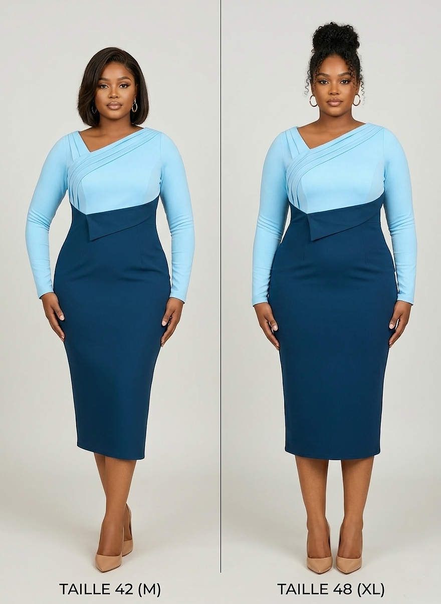 robe midi duo céleste – bleu ciel & marine robe midi duo céleste – bleu ciel & marine