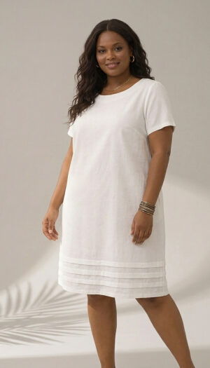 robe naïla pure – blanc nacré