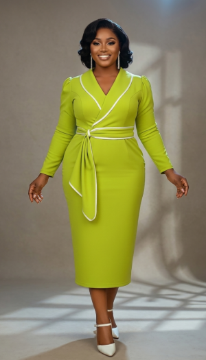 robe kimora – vert pistache éclatant