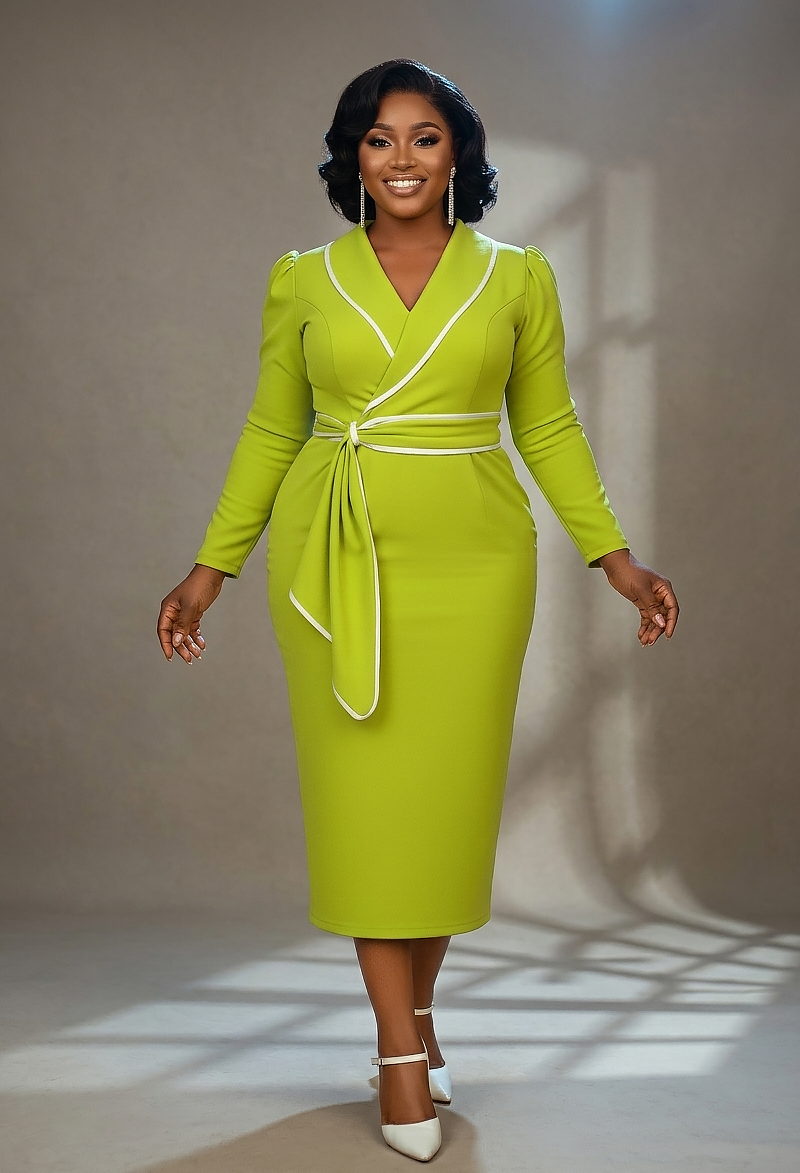 robe kimora – vert pistache éclatant