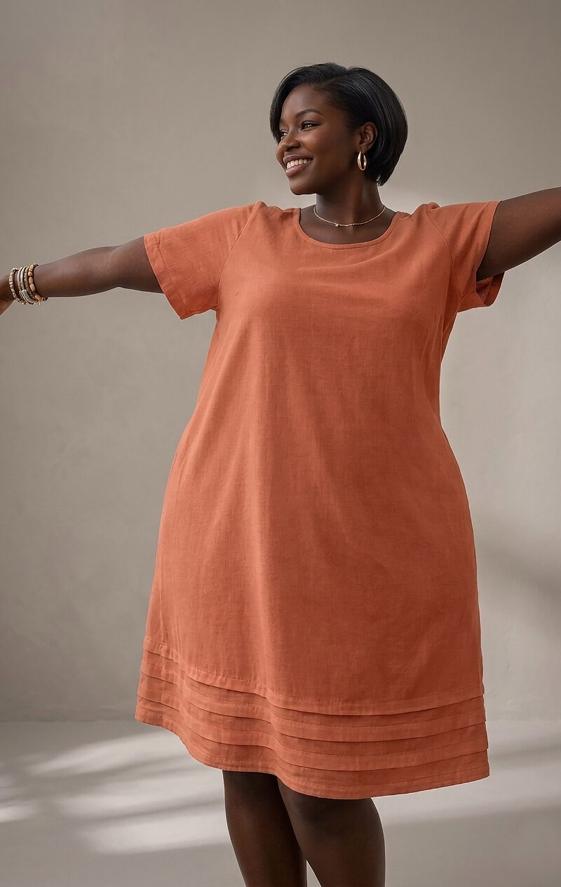 robe naïla – teinte terre de sienne