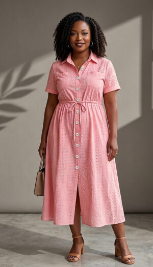 robe camélia – rose poudré