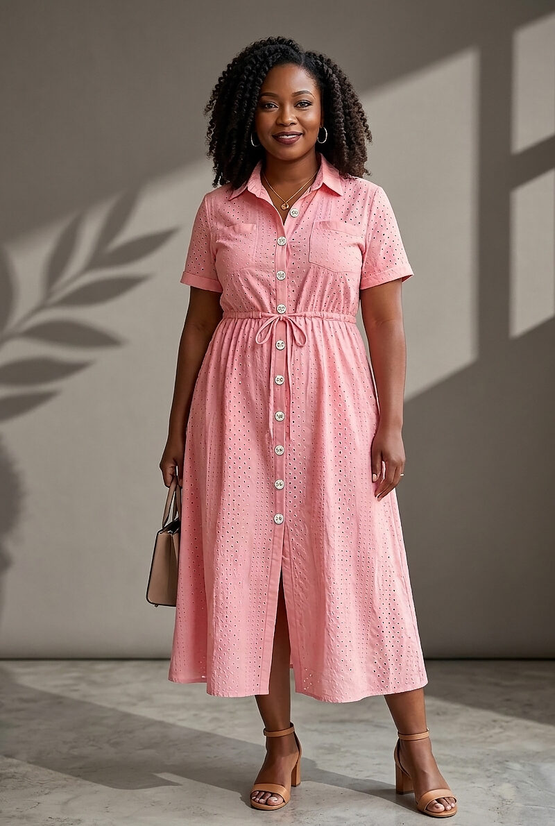 robe camélia – rose poudré